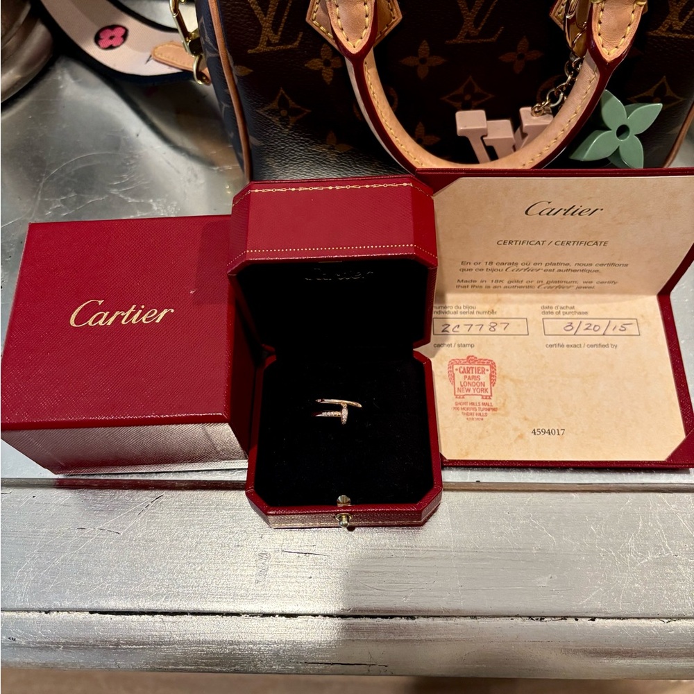 AUTHENTIC Cartier  Pink gold Juste un Clou WITH DIAMONDS Ring